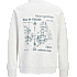 JJ REBEL herre sweatshirt med print str. L - hvid