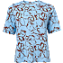 VRS dame blomstret oversize T-shirt str. S - lyseblå