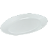 Ovalt fad opalglas - 30 cm