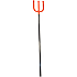 Halloween trefork H: 90 cm - rød og sort