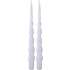 Windsor snoede lys med lak H: 28 cm 2-pak - hvid