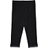 VRS børne capri leggings med blondekant str. 110/116 - sort