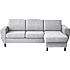 Rom Nordic vendbar sofa med chaiselong - lysegrå