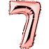 Salling tal folieballon nr. 7, H: 35 cm - rosegold