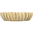 Dekorationfad i polyresin - beige