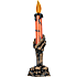 Halloween stagelys med LED H: 21,5 cm - flere varianter - assorteret