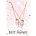 Best friend halskædesæt - pink/lilla