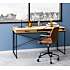 Seaford skrivebord - egetræslook og sort