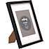 Sort passepartout ramme m. plexiglas - 21x30 cm