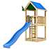 Jungle Gym Lodge 2.1 legetårn inkl. blå rutsjebane