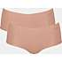 Sloggi dame 2-pak shorts modal str. M - beige