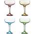 Aida farvede champagneglas 235 ml - flere varianter - assorteret