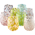 Glas med farvede prikker – flere varianter – assorteret