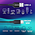 Oniverse USB-A til Micro-USB Ladekabel