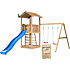 Jungle Gym Cottage 2.1 legetårn inkl. gyngemodul, rutsjebane og 120 kg sand