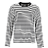 VRS dame oversize T-shirt med striber str. M - sort