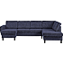 Rom Nordic venstrevendt U-sofa - navy