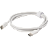 Elworks USB-C til USB-C stofkabel - hvid