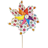 Vindmølle L 74 cm - flere varianter - assorteret