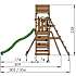 Jungle Gym Cocoon legetårn komplet inkl. klatremodul og grøn rutsjebane