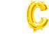 Salling bogstav folieballon "C" H: 35 cm - Guld