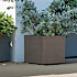 Millennium firkantet krukke 49x49x49 cm med hjul - sand