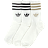 ADIDAS 3-pak crew strømper med 3 striber str. 37-39 - beige