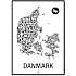 Danmark, byer - 30x40 cm