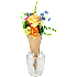 Kunstige blomsterbuket - flere varianter - assorteret