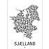 Sjælland, byer - 50x70 cm