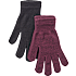 VRS dame 2-pak tryllehandsker str. onesize - sort/bordeaux