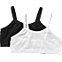 VRS teen 2-pak microfiber top str. 134/140 - sort/hvid