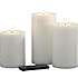 Windsor LED 3-pak bloklys sæt Ø7,5x H10 - 12,5 -15 cm - hvid
