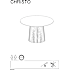 Christo spisebord - hvidpigmenteret eg
