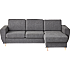 Rom Nordic vendbar sofa med chaiselong - antracit