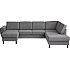 Rom Nordic venstrevendt U-sofa - antracit