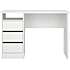 Function Plus skrivebord med 3 skuffer - hvid
