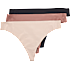 VRS dame 2-pak g-streng str. S - sort/beige/brun