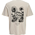 JJ REBEL herre T-shirt med print str. XL - beige