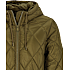 VRS dame lang quiltet jakke med hætte str. L - army
