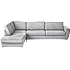 Rom Nordic venstrevendt open-end sofa - lysegrå