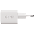 X2O 35W dobbelt hjemmeladersæt USB-C/A med 1,2 m kabel GaN - Hvid