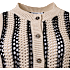 VRS dame stribet strikvest str. M - beige