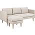 Milly 2-personers sofa m. chaiselong - beige