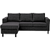 Oslo vendbar sofa med chaiselong - mørkegrå
