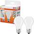 Osram 2-pak LED mat standardpære 5,9W - varmt hvidt lys