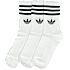 ADIDAS 3-pak crew strømper med 3 striber str. 37-39 - hvid