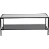 Luna sofabord glas og metal - sort