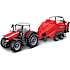 Burago traktor med 3 anhængere - flere varianter - assorteret