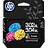 HP 302/304XL blækpatroner - farve